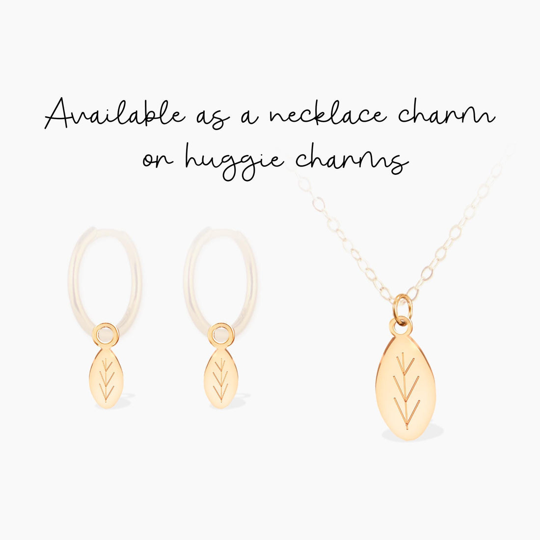 Leaf Oval Pendant Charm