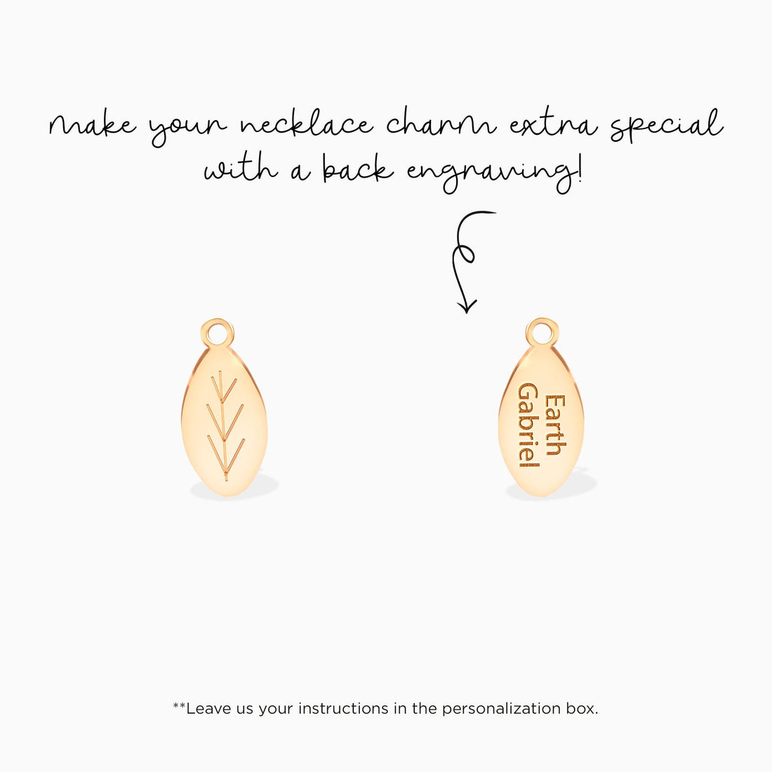 Leaf Oval Pendant Charm