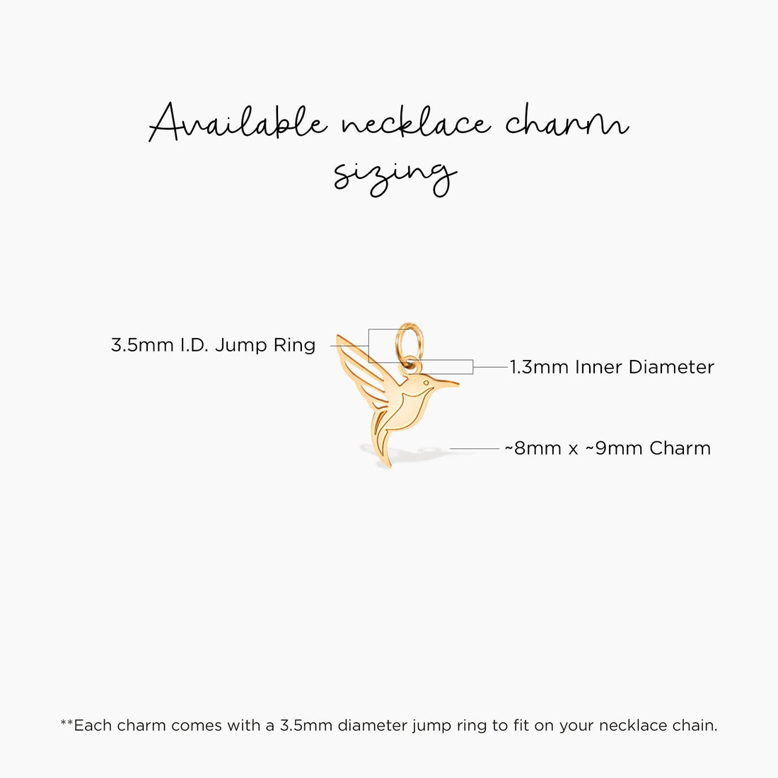 Hummingbird Wings Cutout Charm