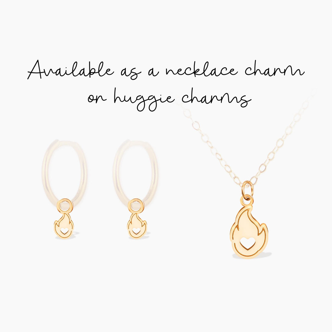 Flame Heart Charm