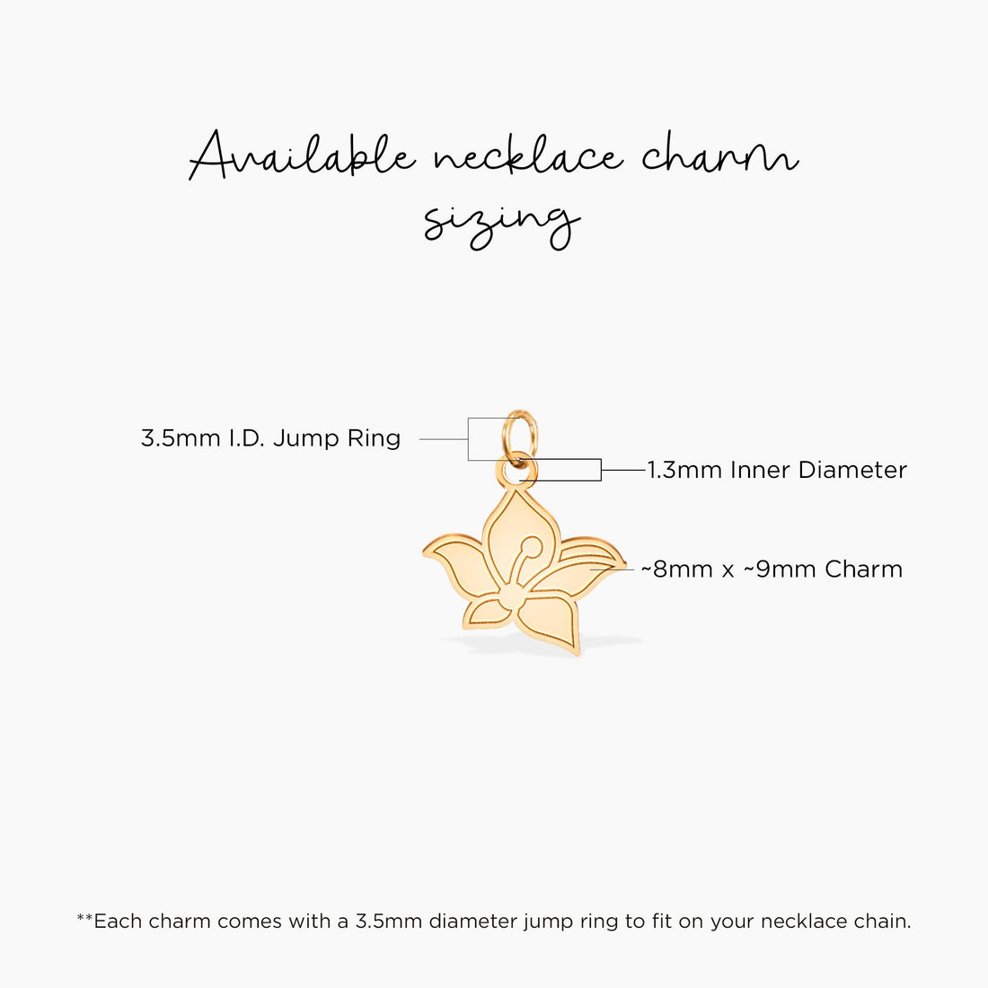 Orchid Charm Necklace
