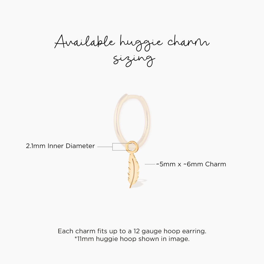 Gold Feather Charm
