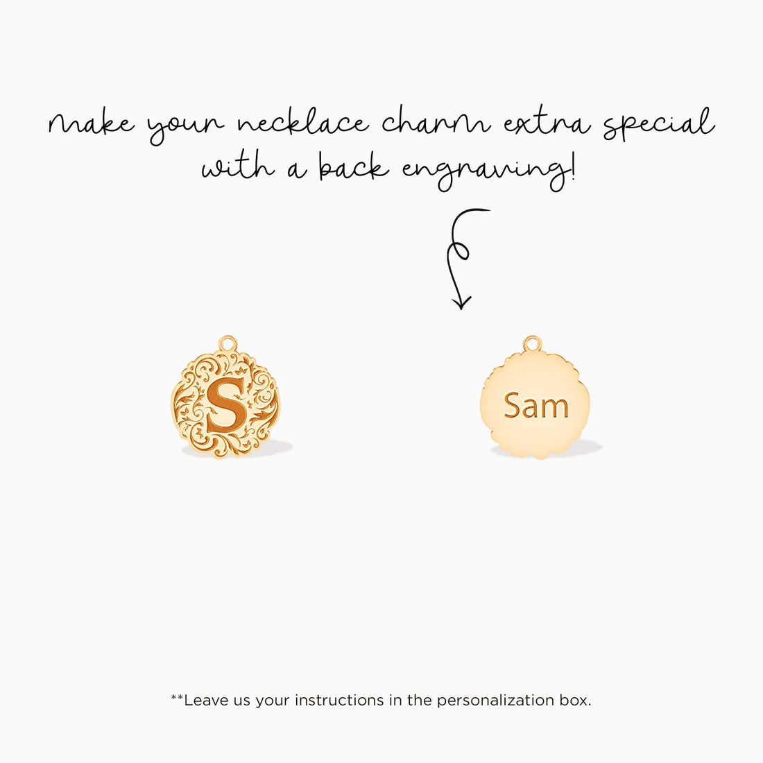 Decorative Letter Disc Charm