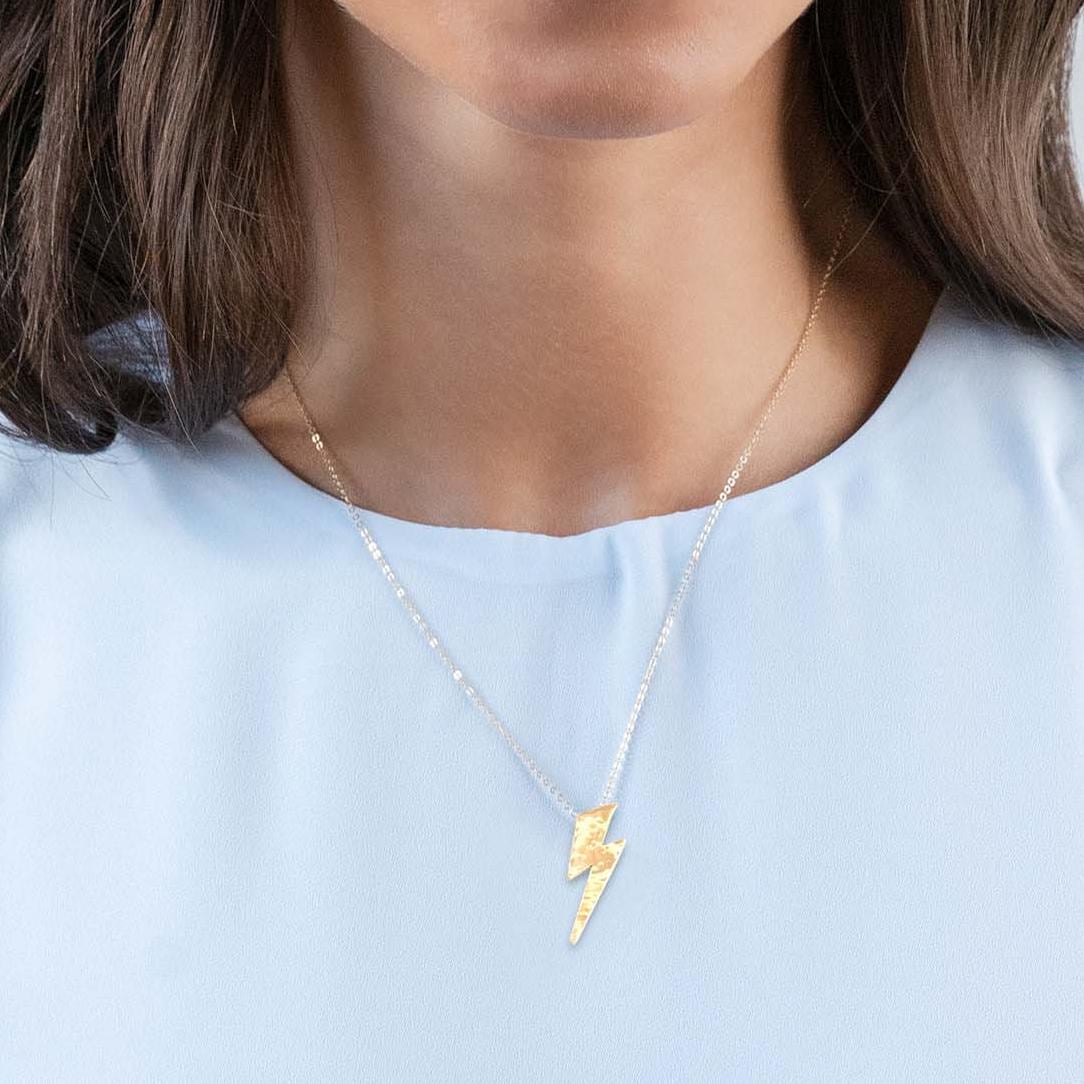 Lightning Bolt Pendant Necklace