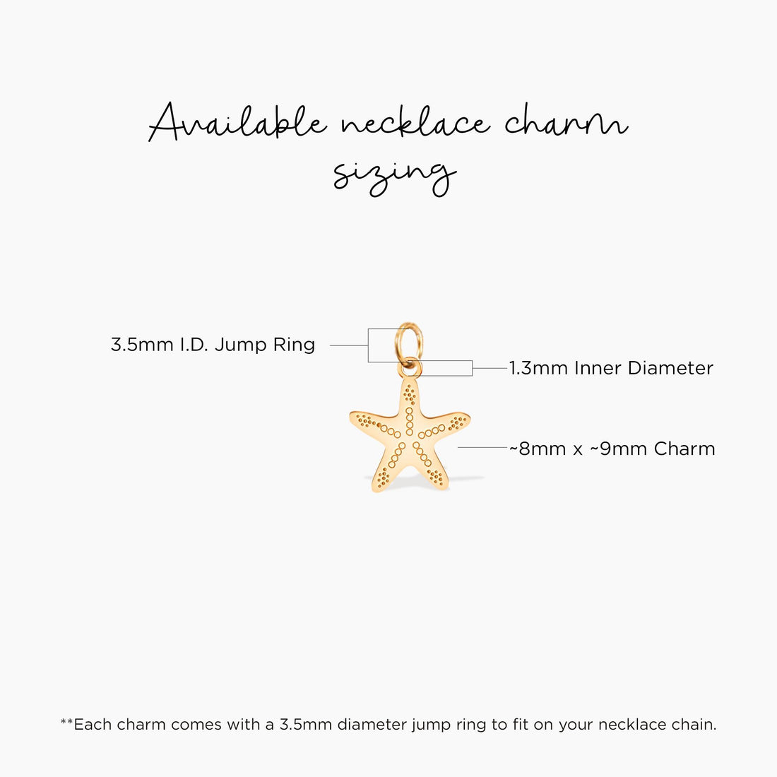 Gold Starfish Charm