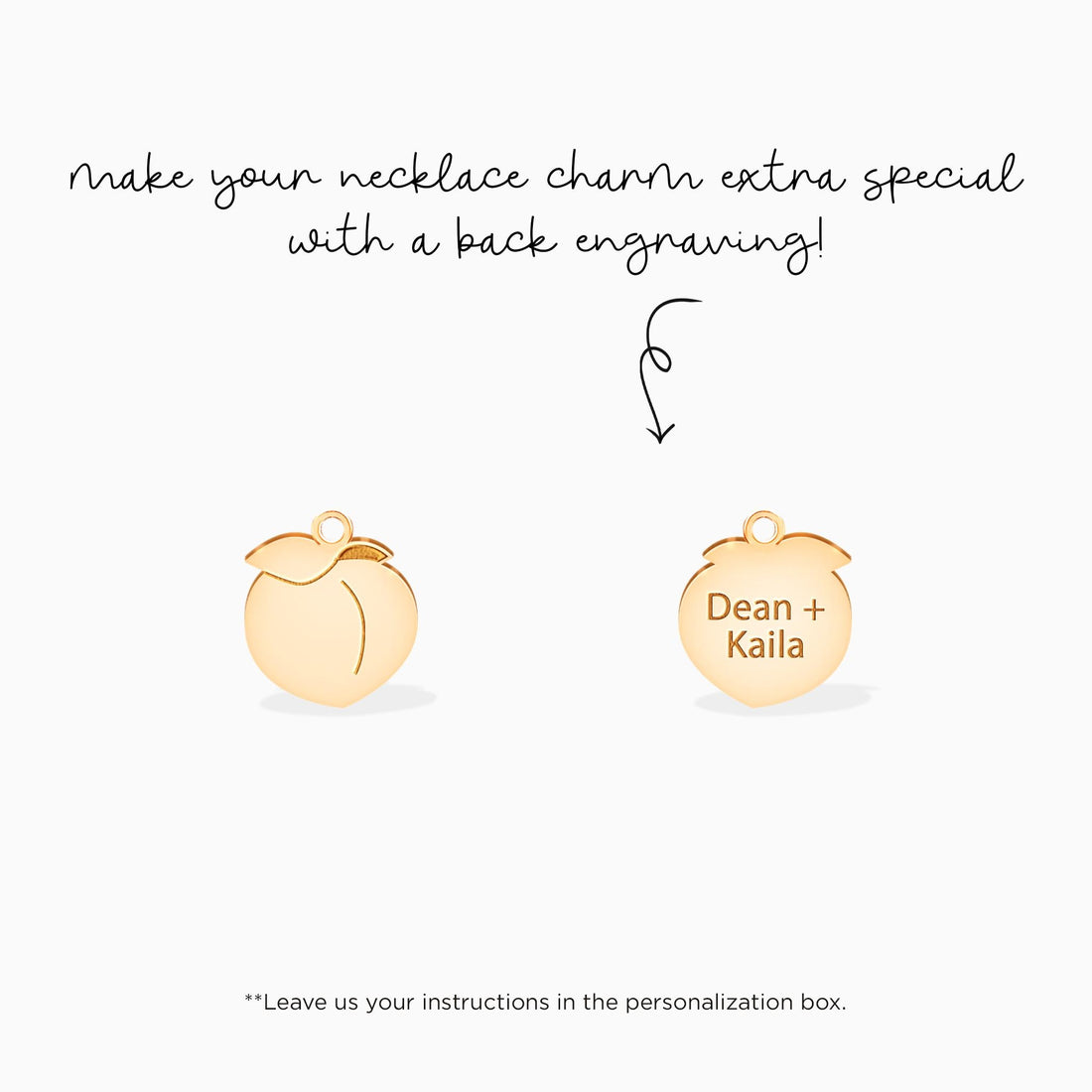 Gold Peach Fruit Charm