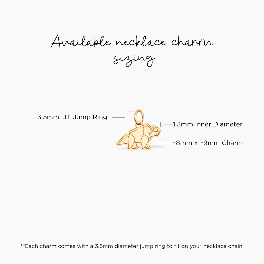 Geometric Triceratops Dinosaur Charm