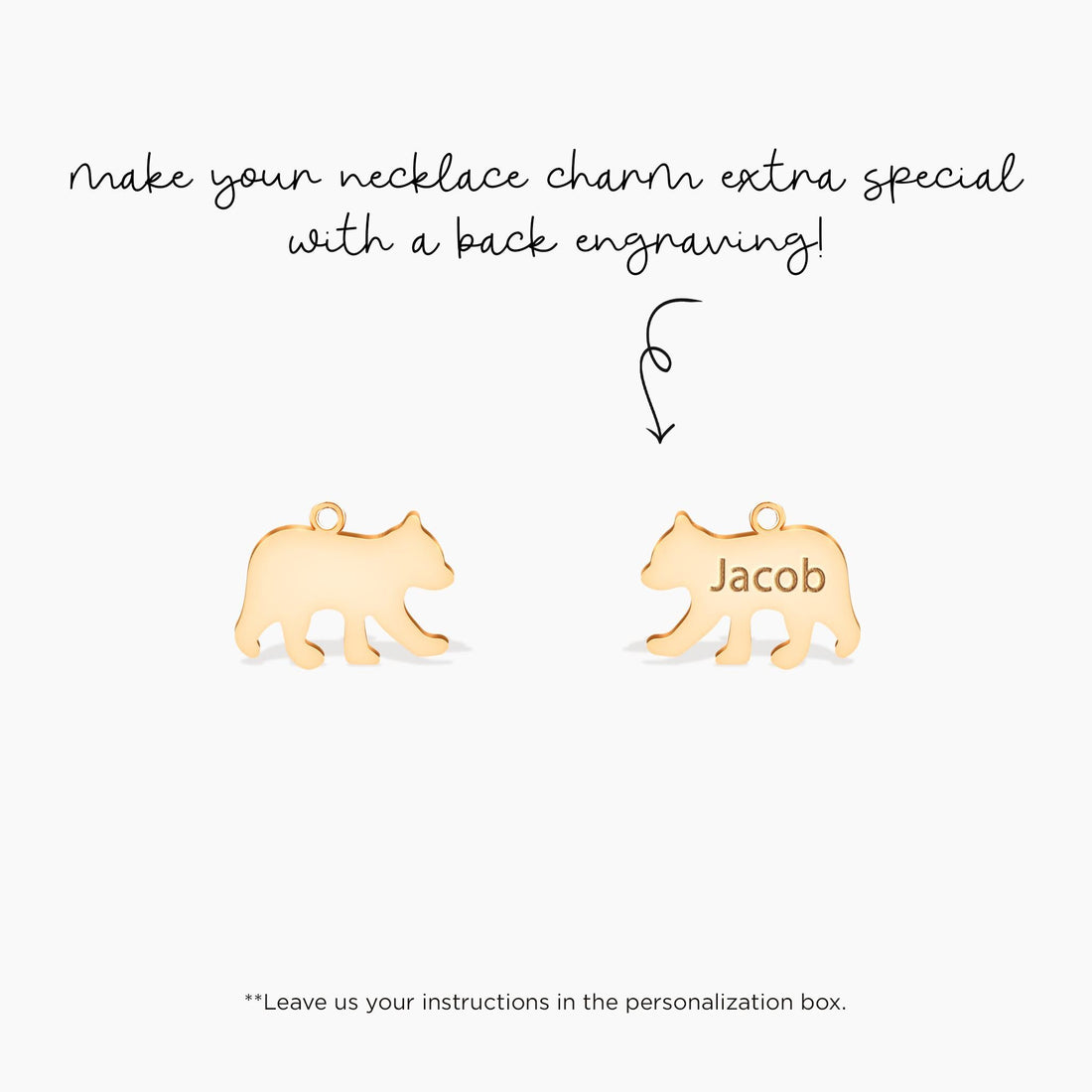 Baby Bear Silhouette Charm