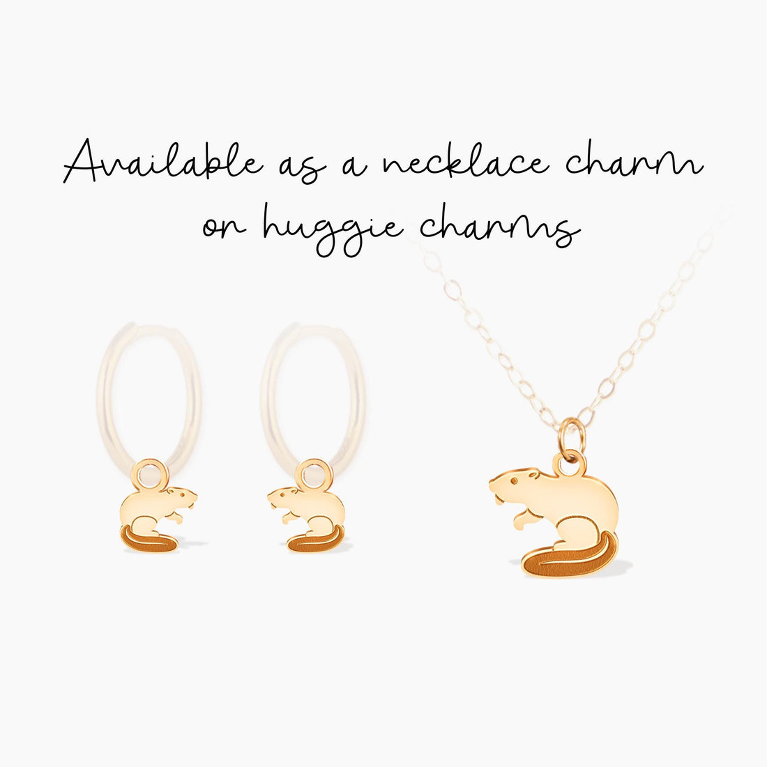 Beaver Charm Earrings