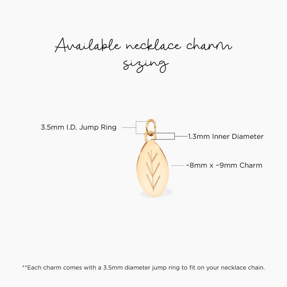 Leaf Oval Pendant Charm