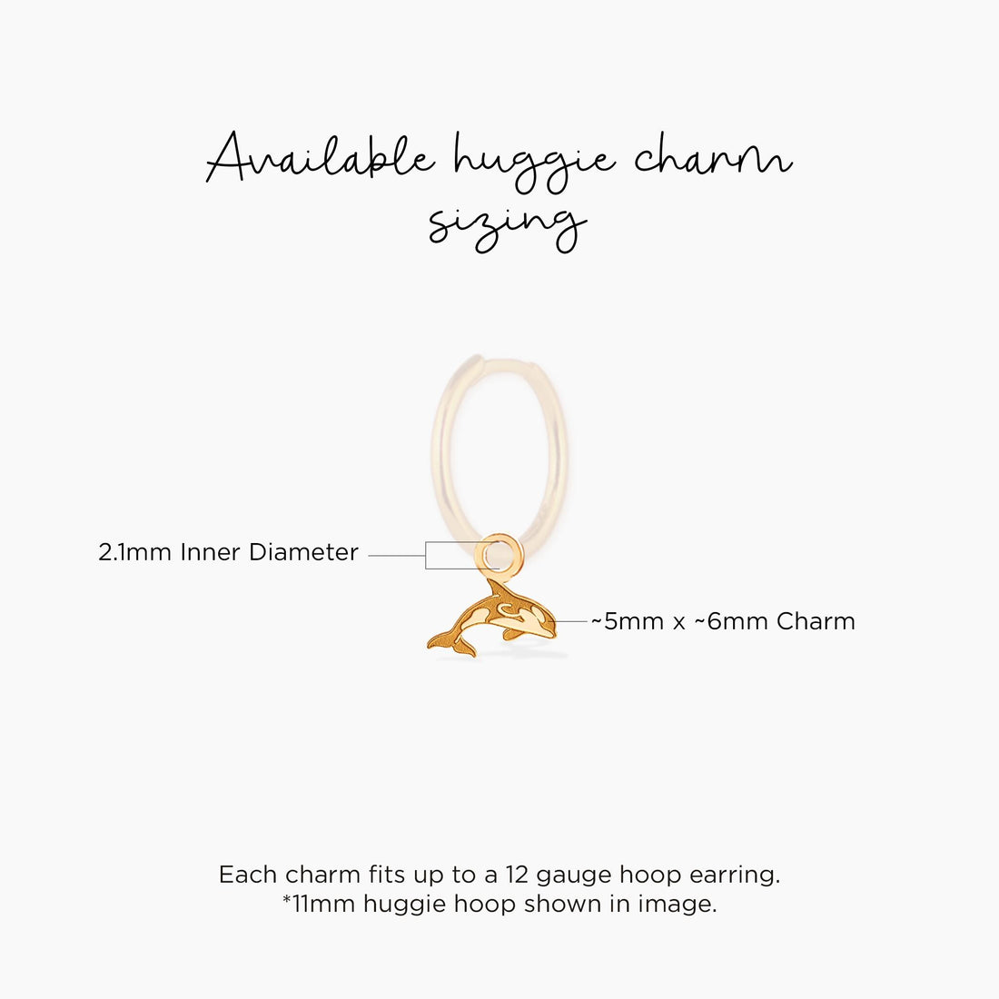 Orca Swimming Charm Pendant