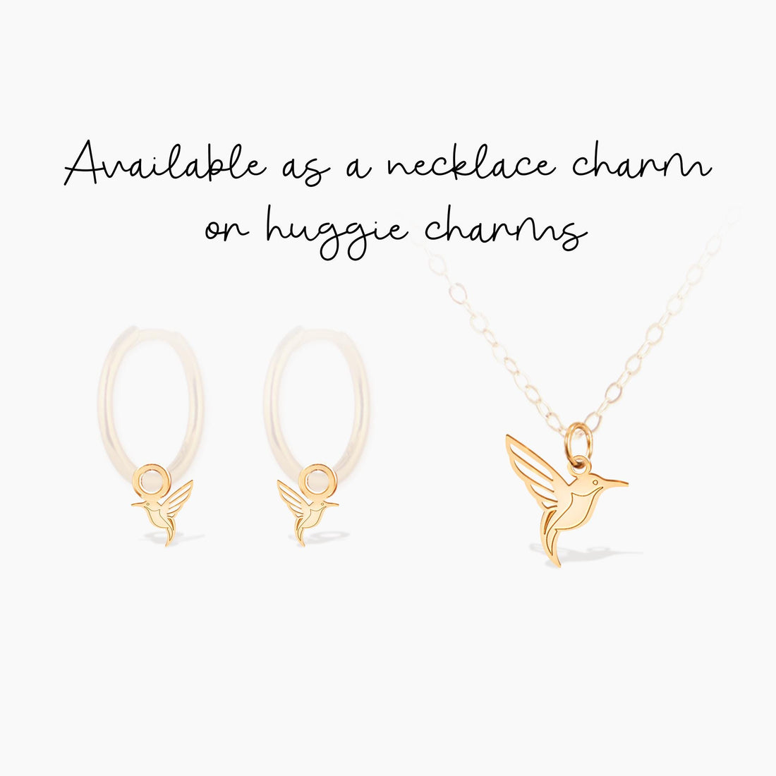 Hummingbird Wings Cutout Charm