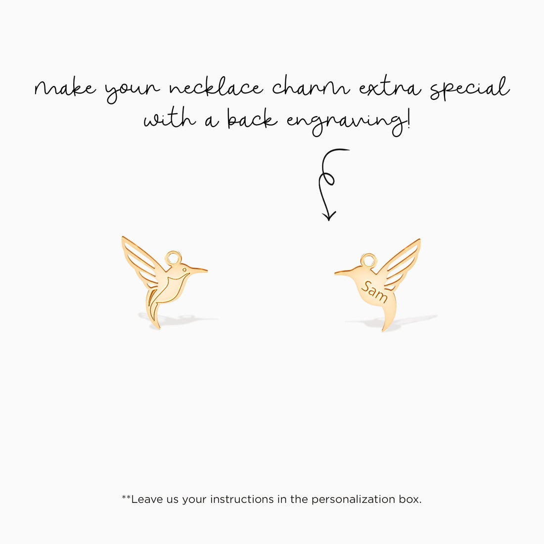 Hummingbird Wings Cutout Charm