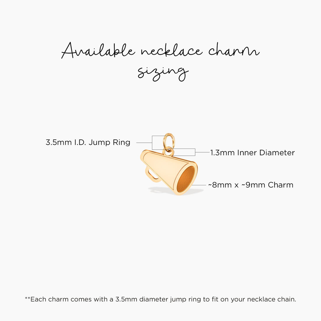 Gold Megaphone Charm