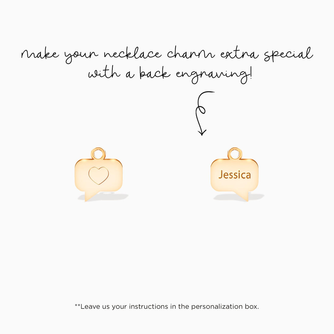 Heart Speech Bubble Charm