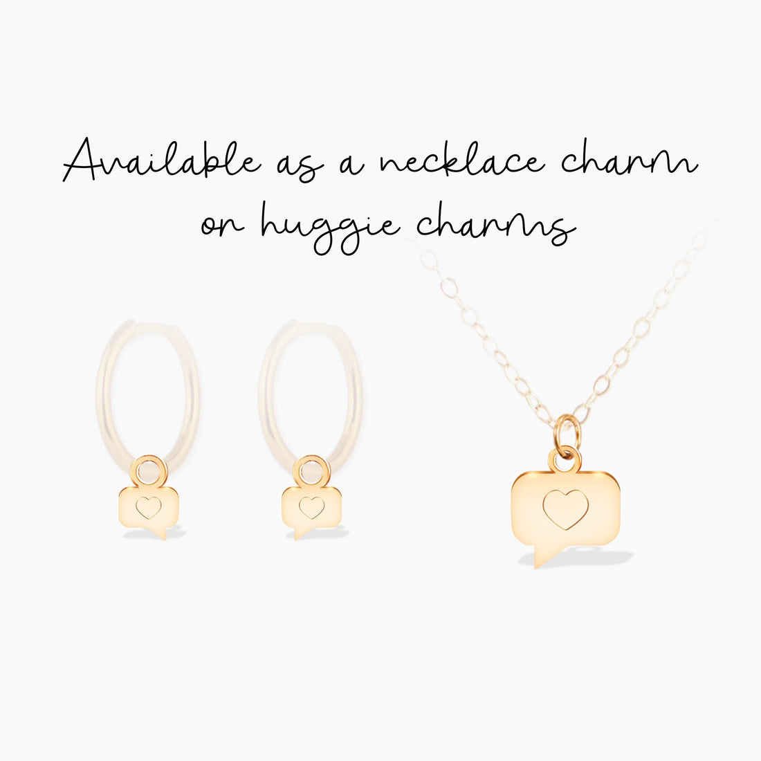 Heart Speech Bubble Charm