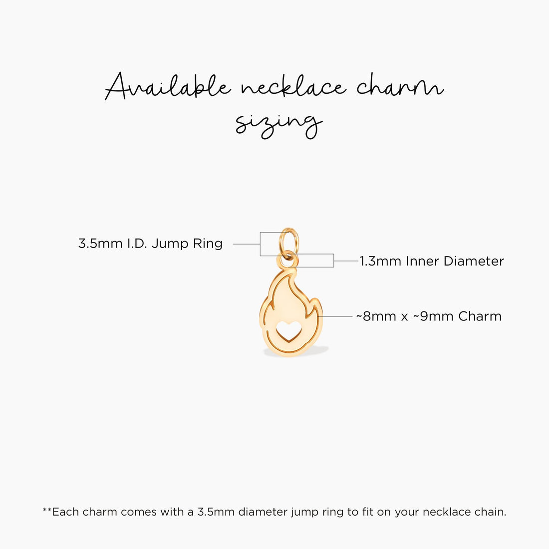 Flame Heart Charm