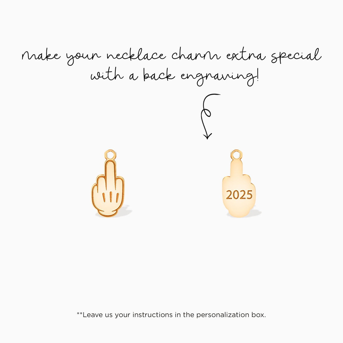 Middle Finger Pendant Necklace