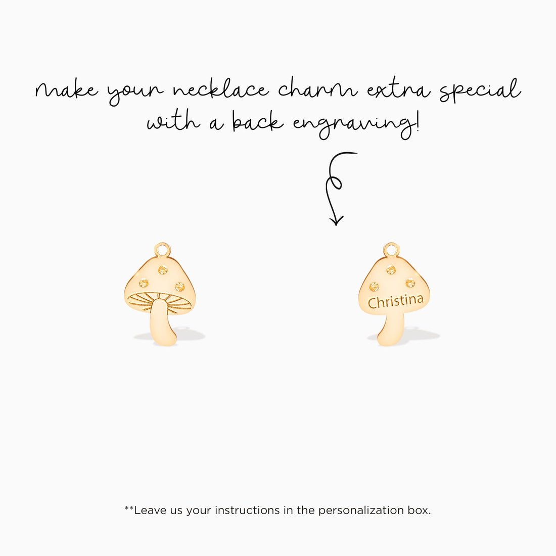 Mushroom Stone Charm