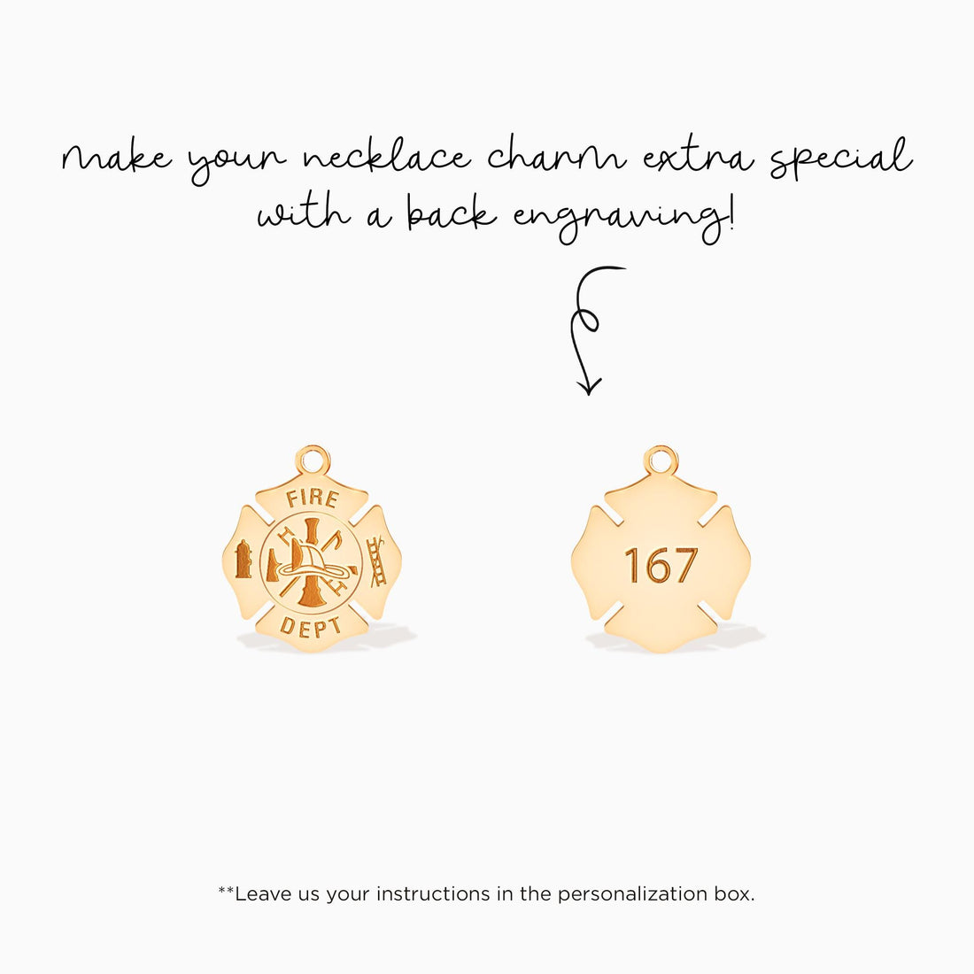 Fire Badge Pendant Necklace