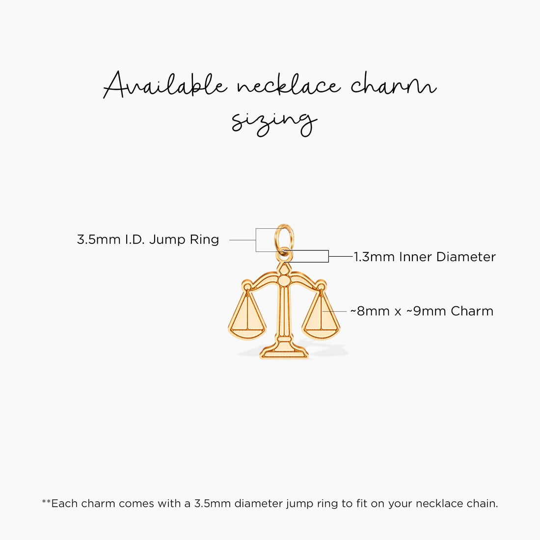 Libra Disc Charm Necklace