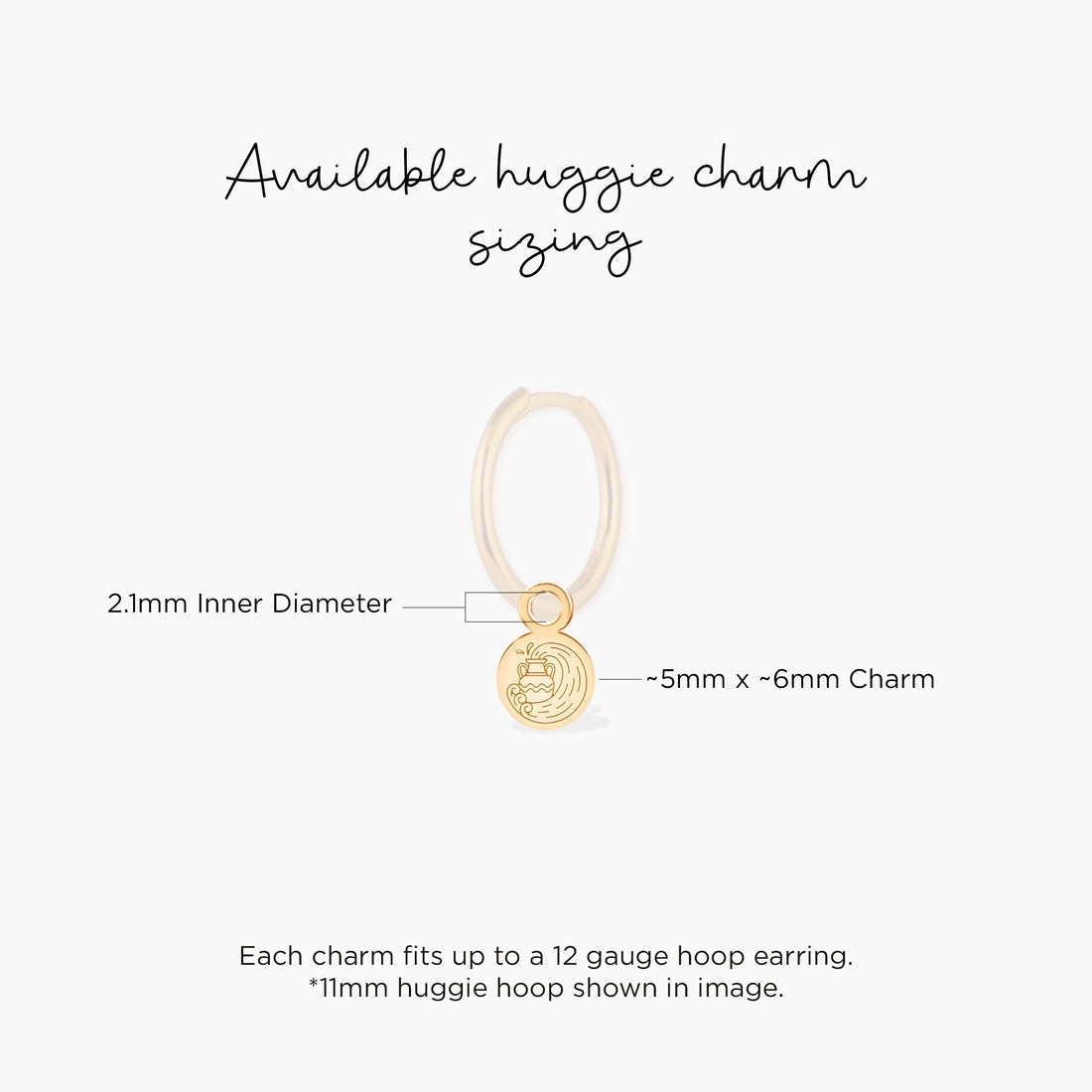 Aquarius Zodiac Charm Earrings
