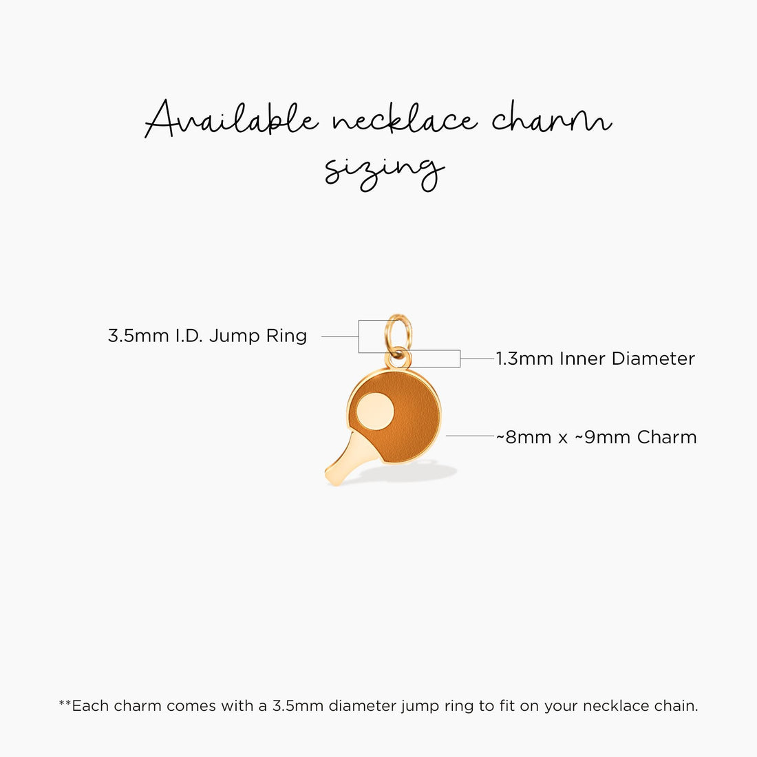 Ping Pong Paddle Charm