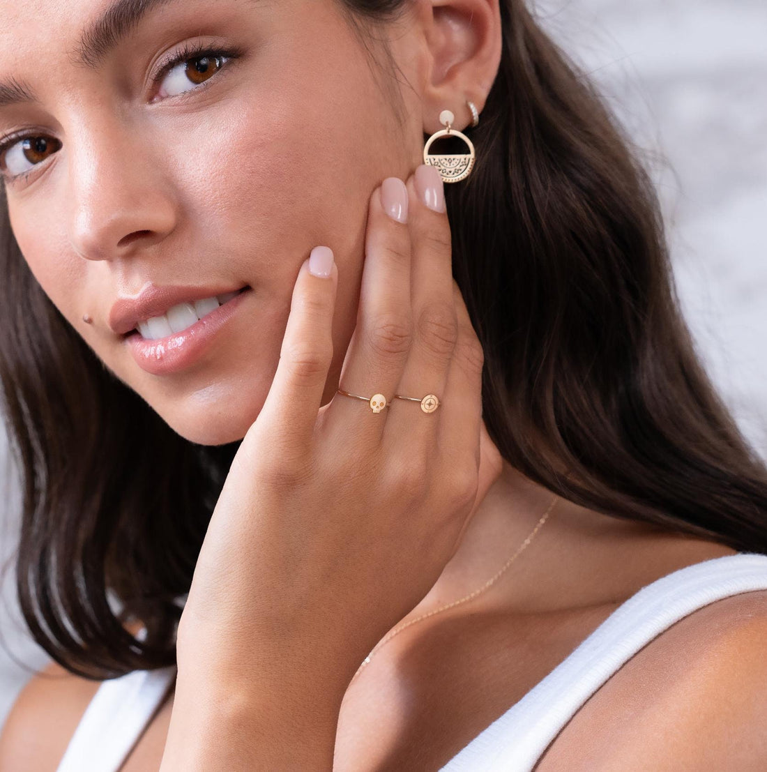 Compass Rose Charm Ring