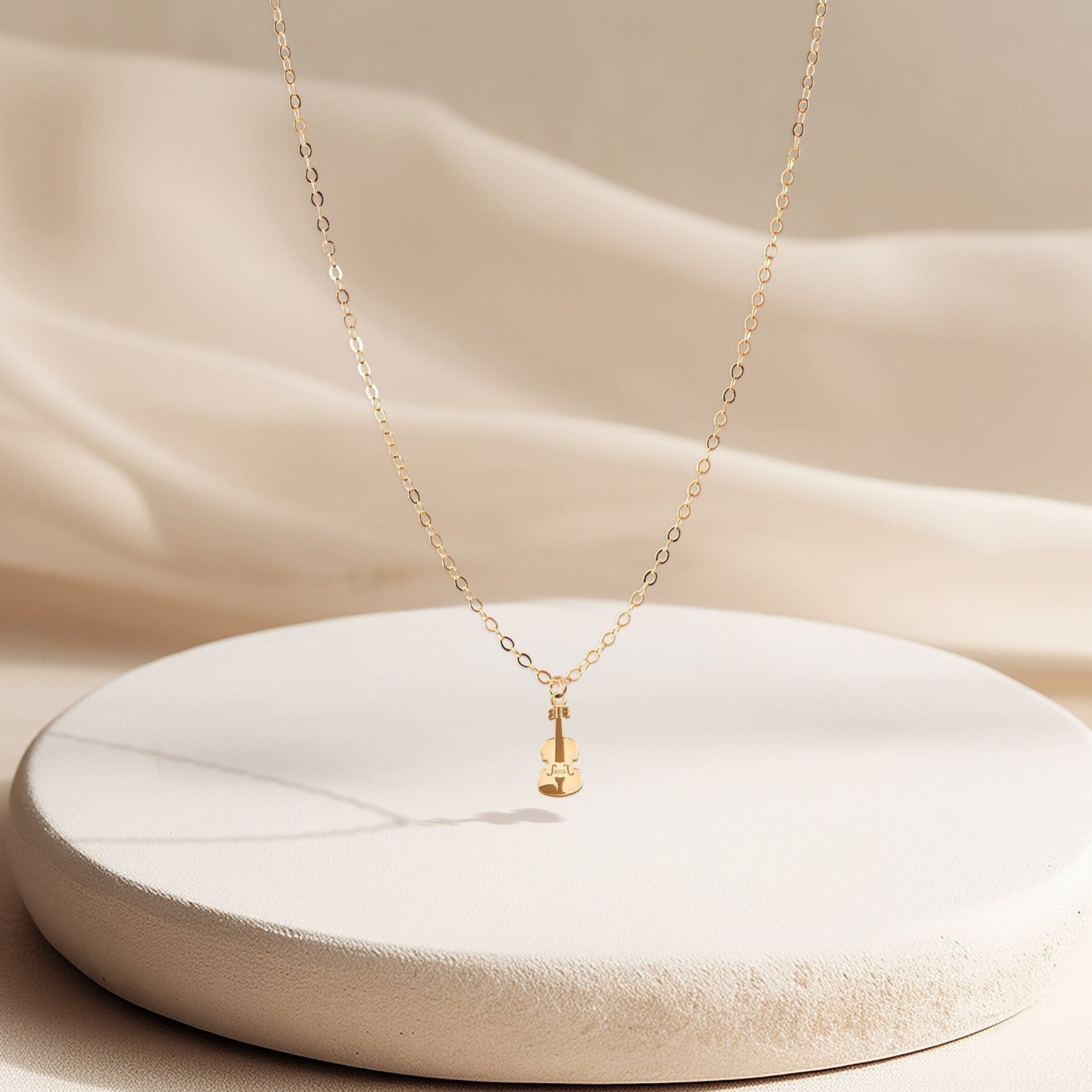 Violin Pendant Necklace