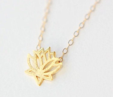 Lotus Charm Necklace