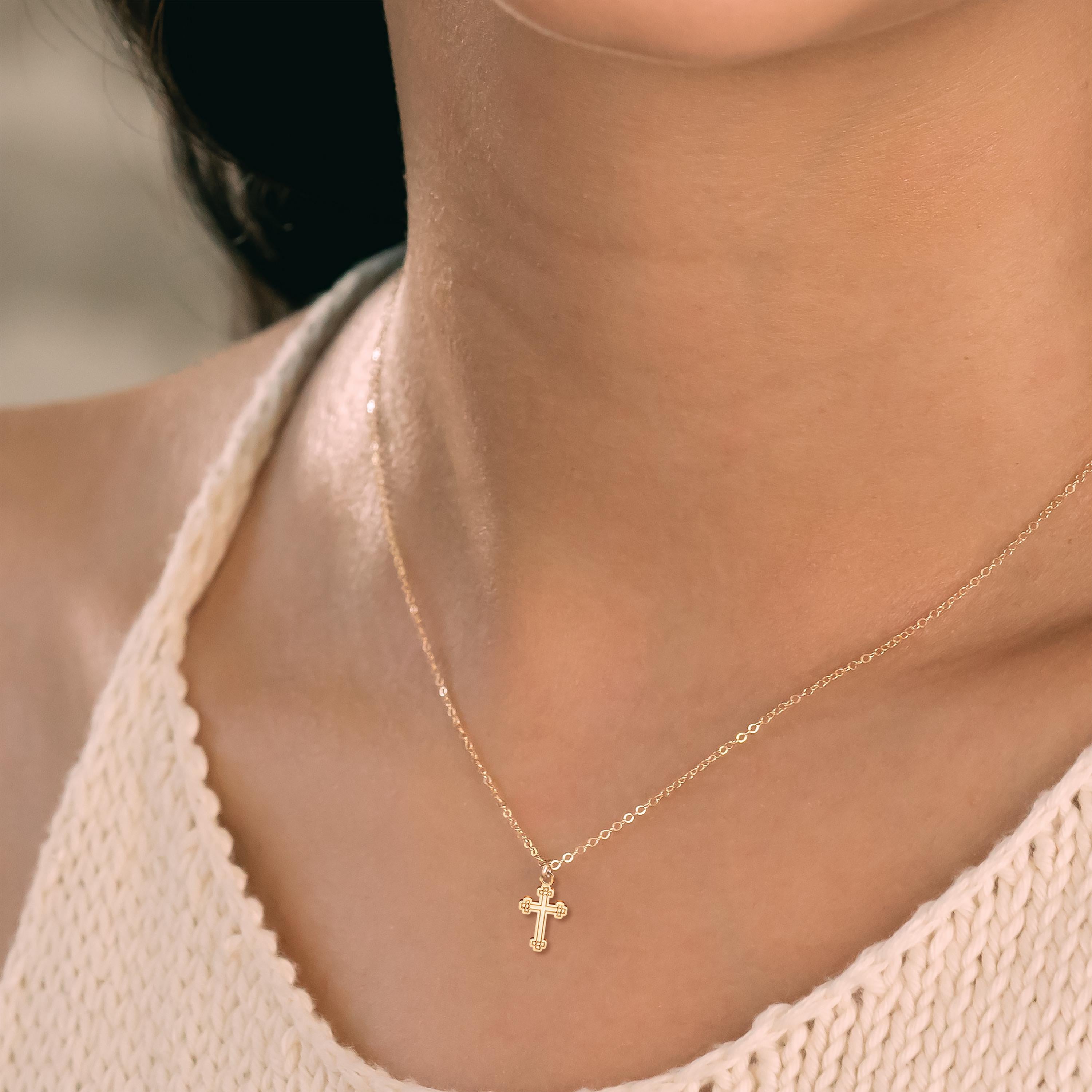 Latin Crucifix Cross Necklace