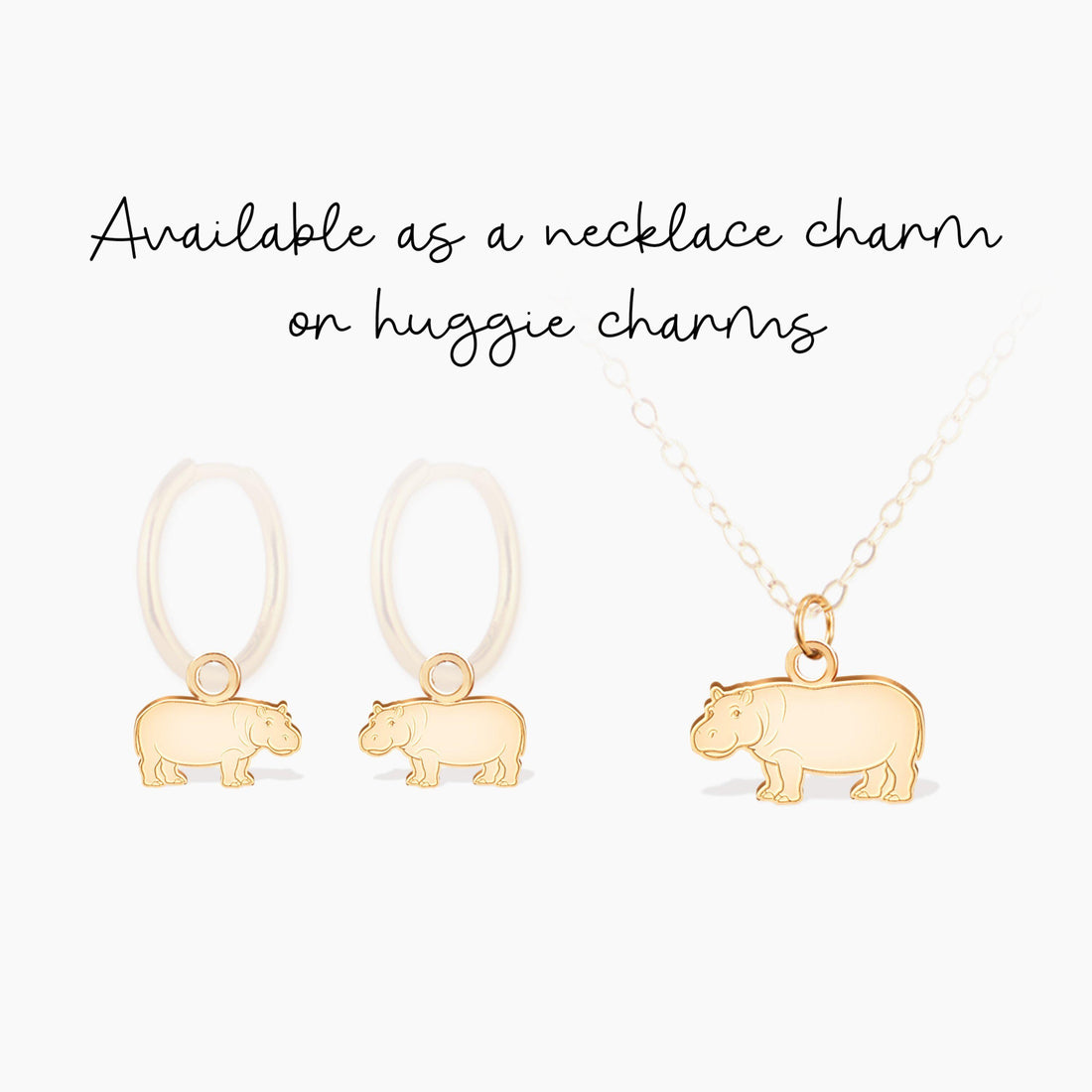 Big Hippopotamus Animal Charm