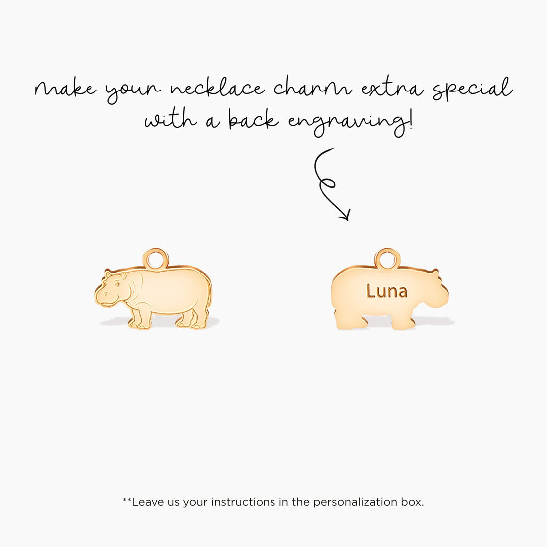 Big Hippopotamus Animal Charm