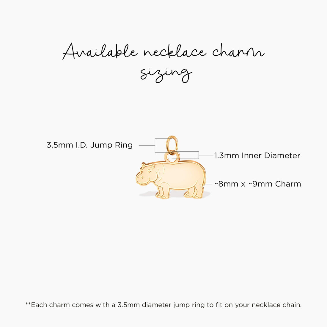 Big Hippopotamus Animal Charm