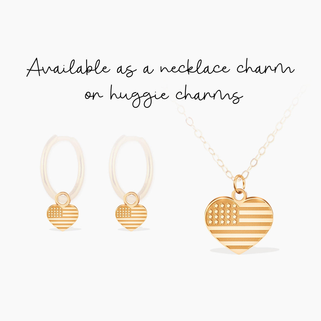 I Heart USA Charm