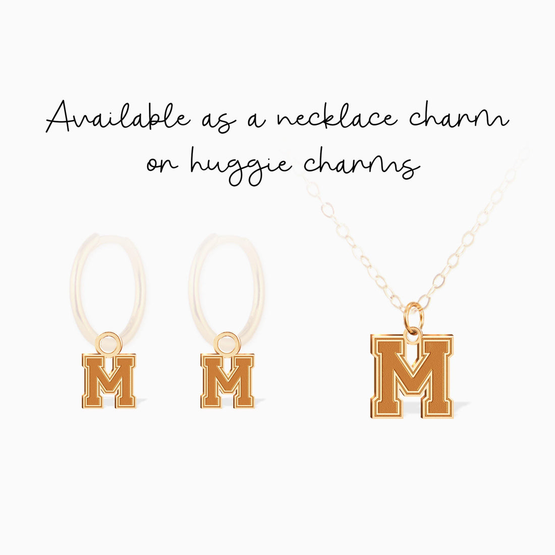 Sporty Jersey Letter Number Charm Pendant