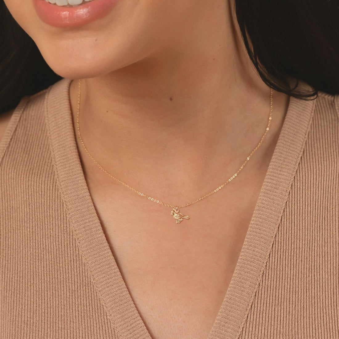 Cardinal Bird Pendant Necklace