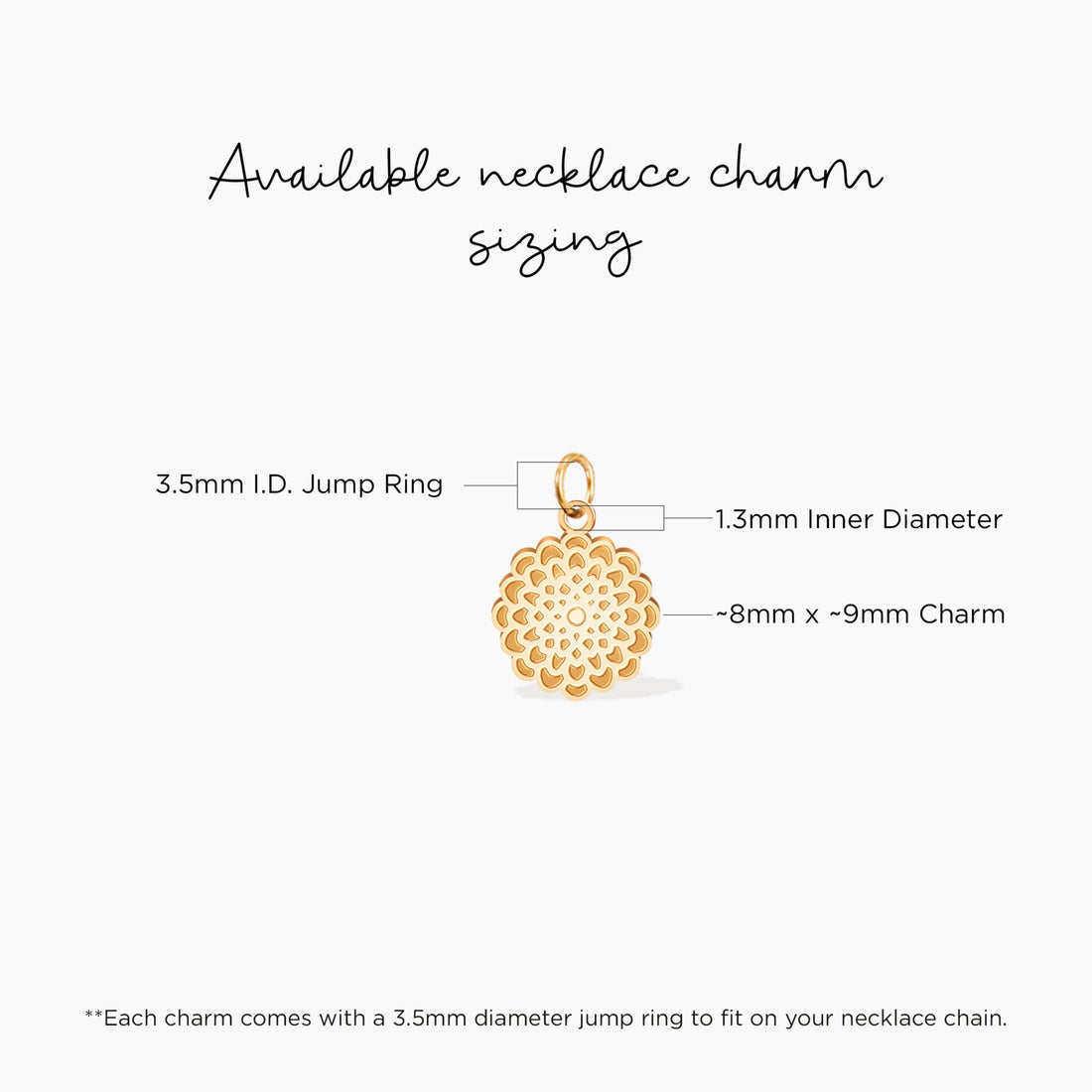 Floral Rosette Charm Pendant