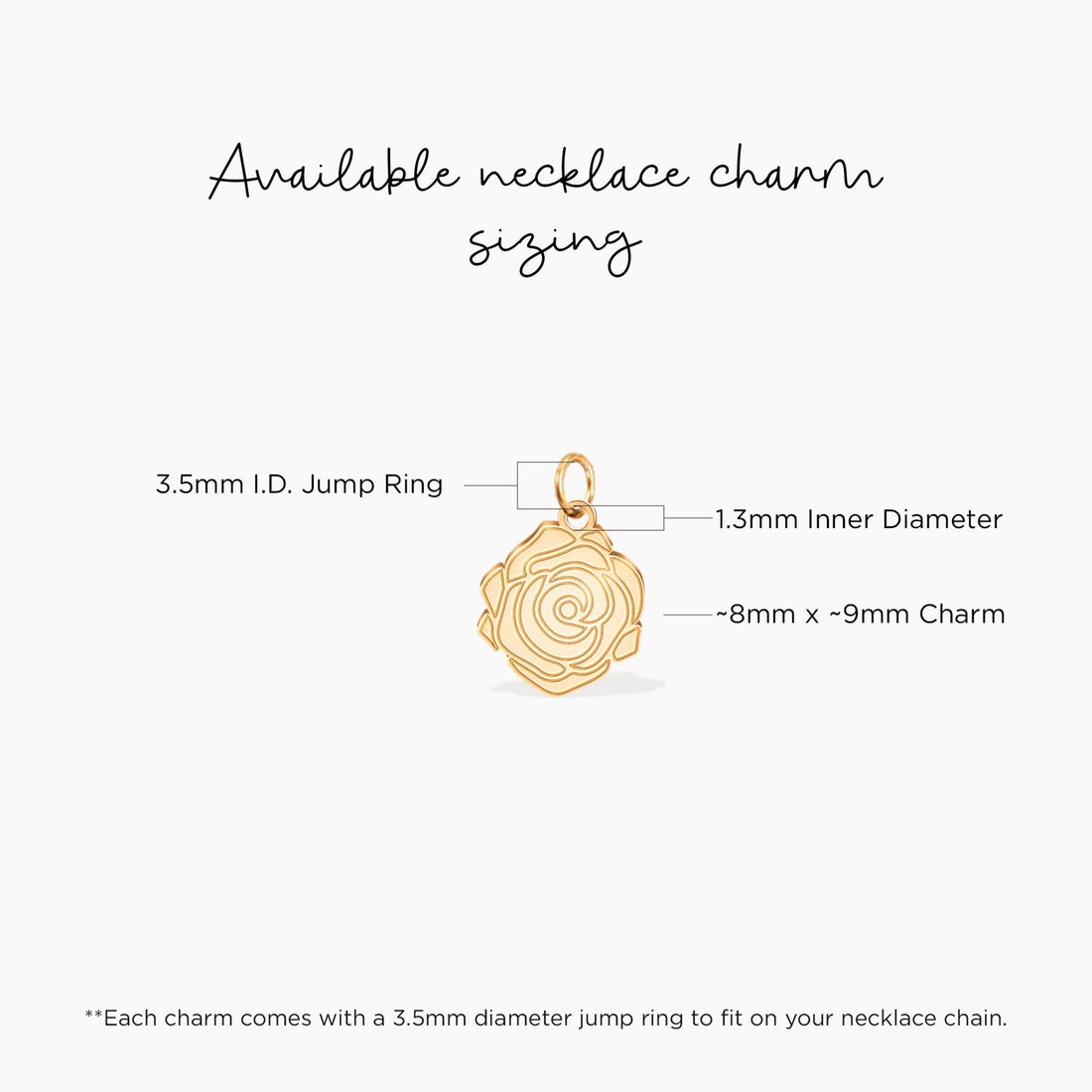 Rose Flower Charm