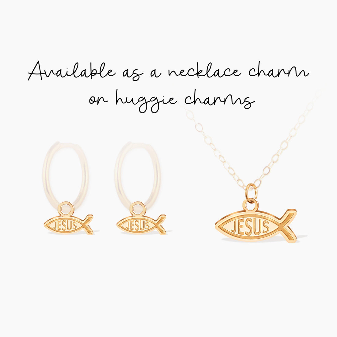 Ichthys Jesus Fish Pendant Necklace