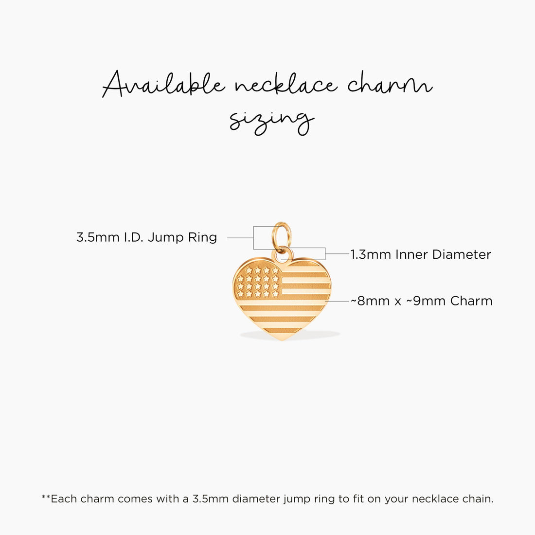 I Heart USA Charm