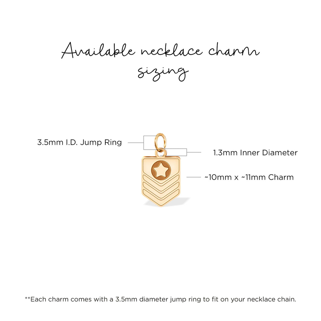 Military Officer Rank Insignia Charm Pendant