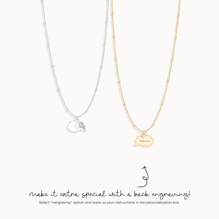 Puffy Cloud Charm Necklace