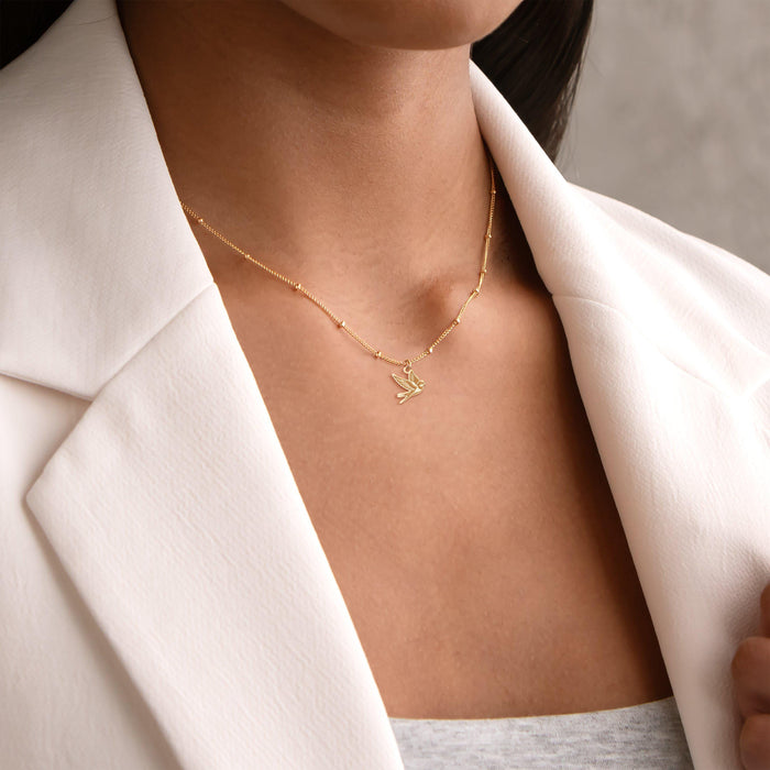 Flying Swallow Charm Necklace