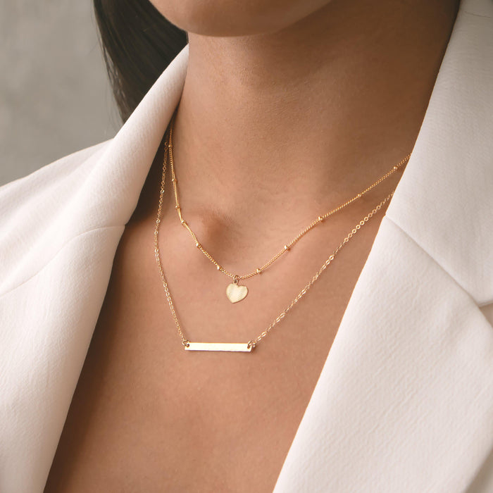 Heart Baseball Charm Necklace