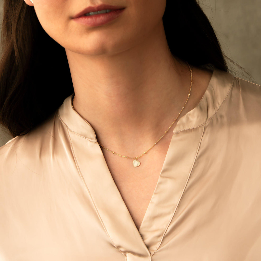 Baseball Heart Beady Necklace