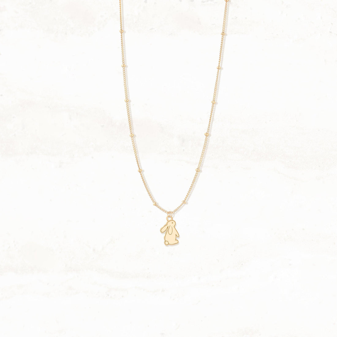 Rabbit Beady Pendant Necklace