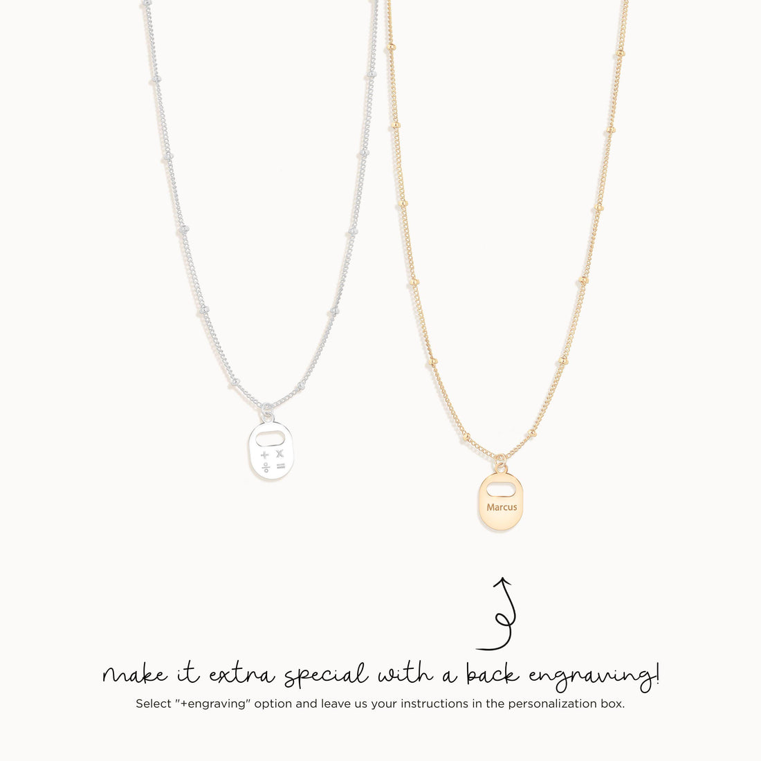 Calculator Pendant Beady Necklace