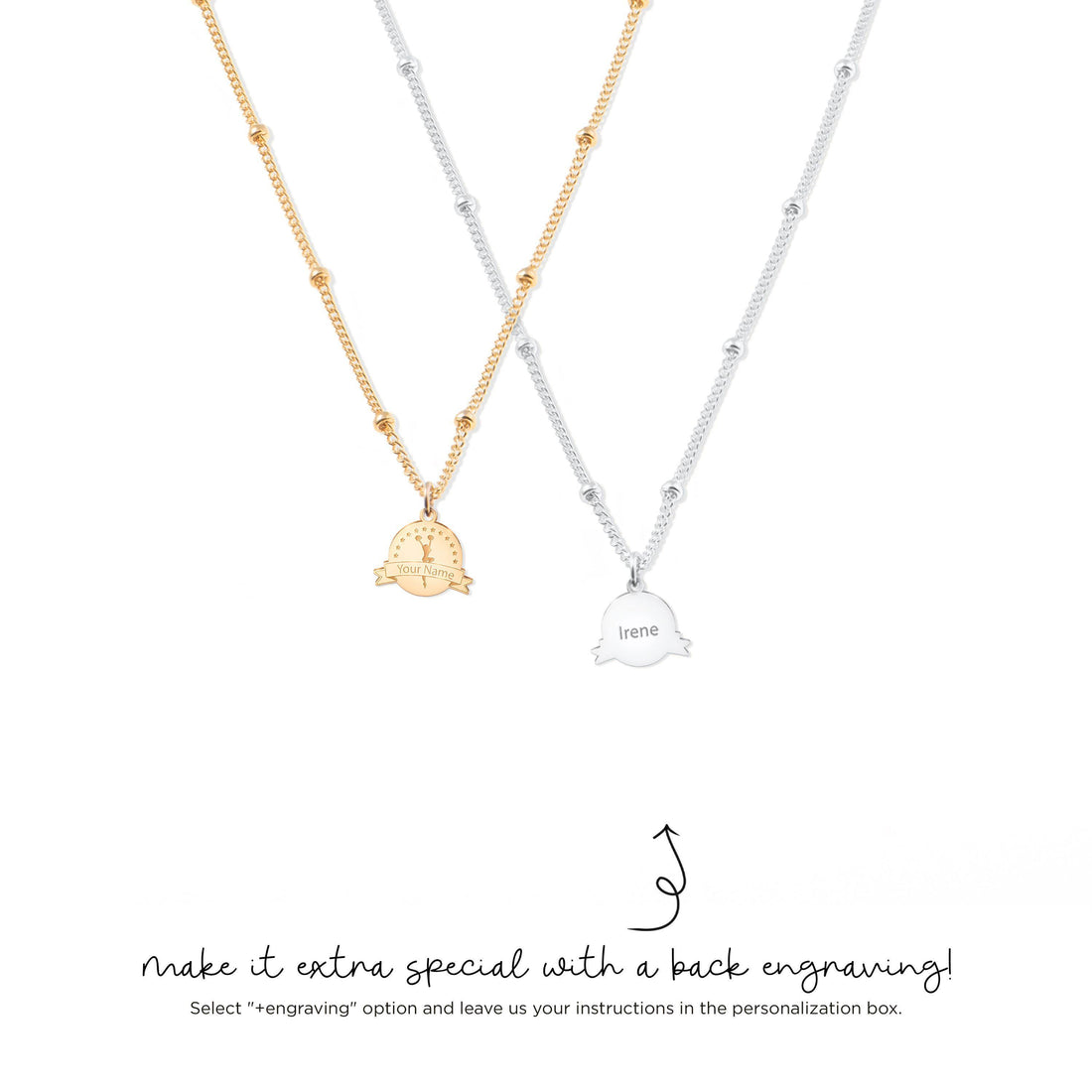 Cheerleader Medallion Pendant Beady Necklace