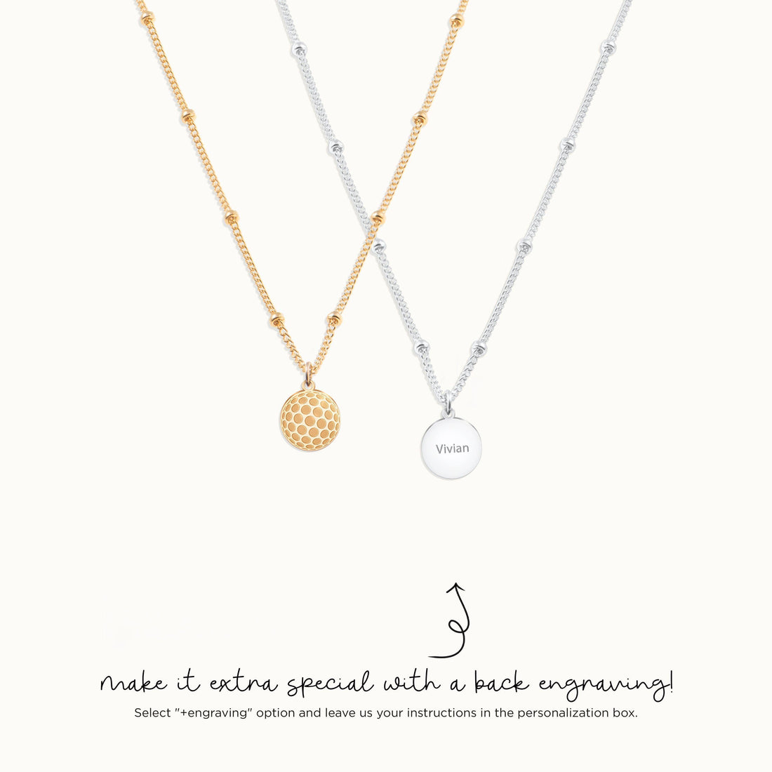 Golf Ball Pendant Beady Necklace